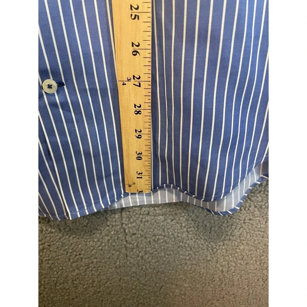 Banana Republic Non-Iron Slim Fit Striped Dress‎ Shirt Men's L 16-16.5  Sripes